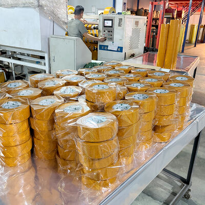 50μ ضخامت نوار بسته بندی زرد 55mm X 150y برای بسته بندی کارتن